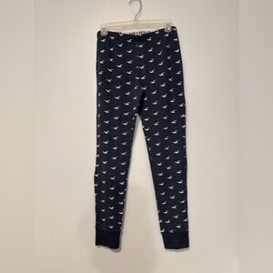 Y2K Hollister Navy Blue Pajama Pants with White Birds